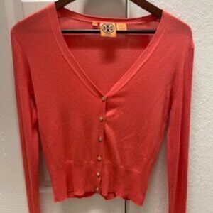Tory Burch orange cardigan